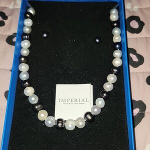 Imperial Pearls by Josh Bazar Blue Necklace Set